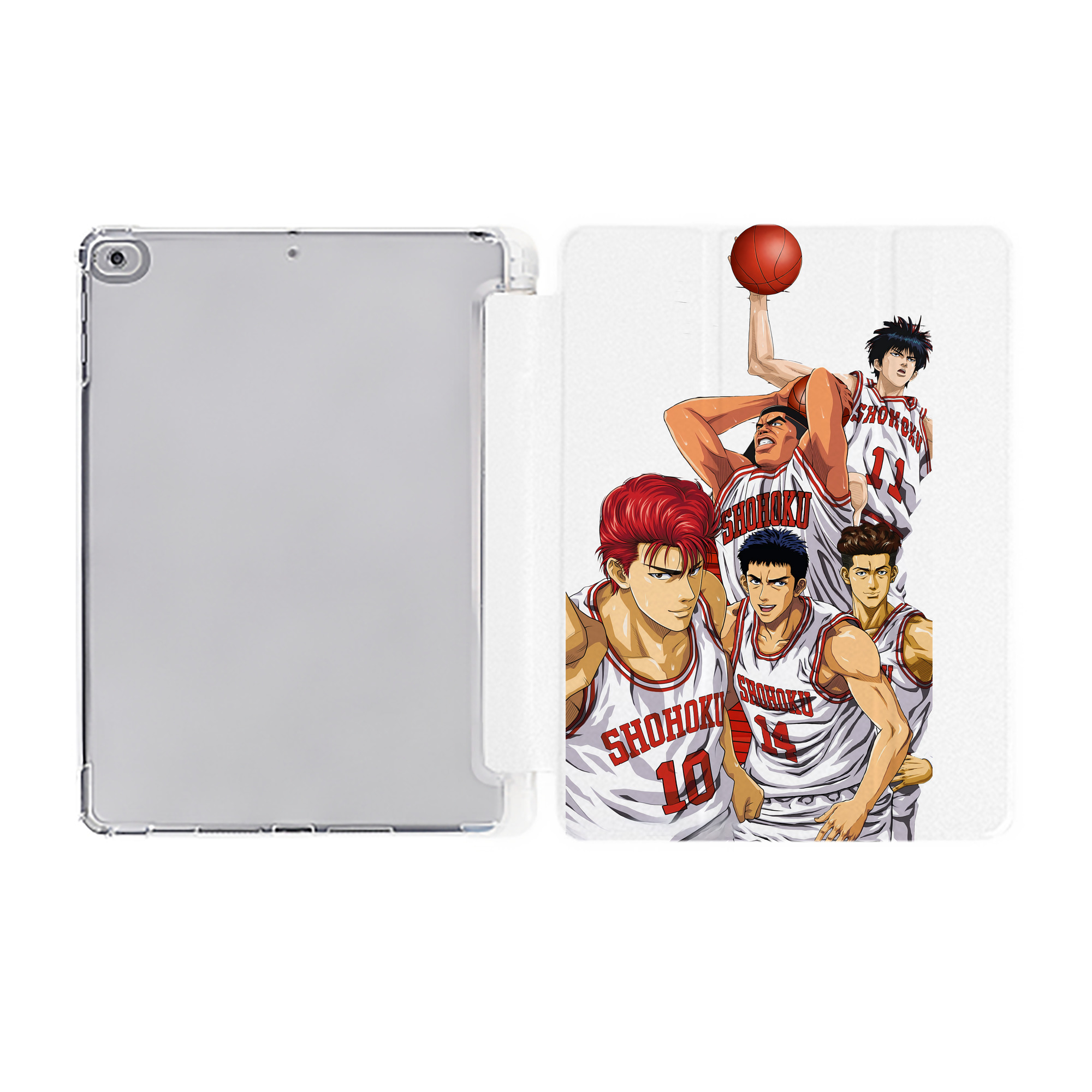 （画像用） SLAM DUNK／スラムダンク IPad ケース ペン収納付き 三つ折りスタンド PUレザー×シリコン 対応機種9.5/10.5/10.9インチ